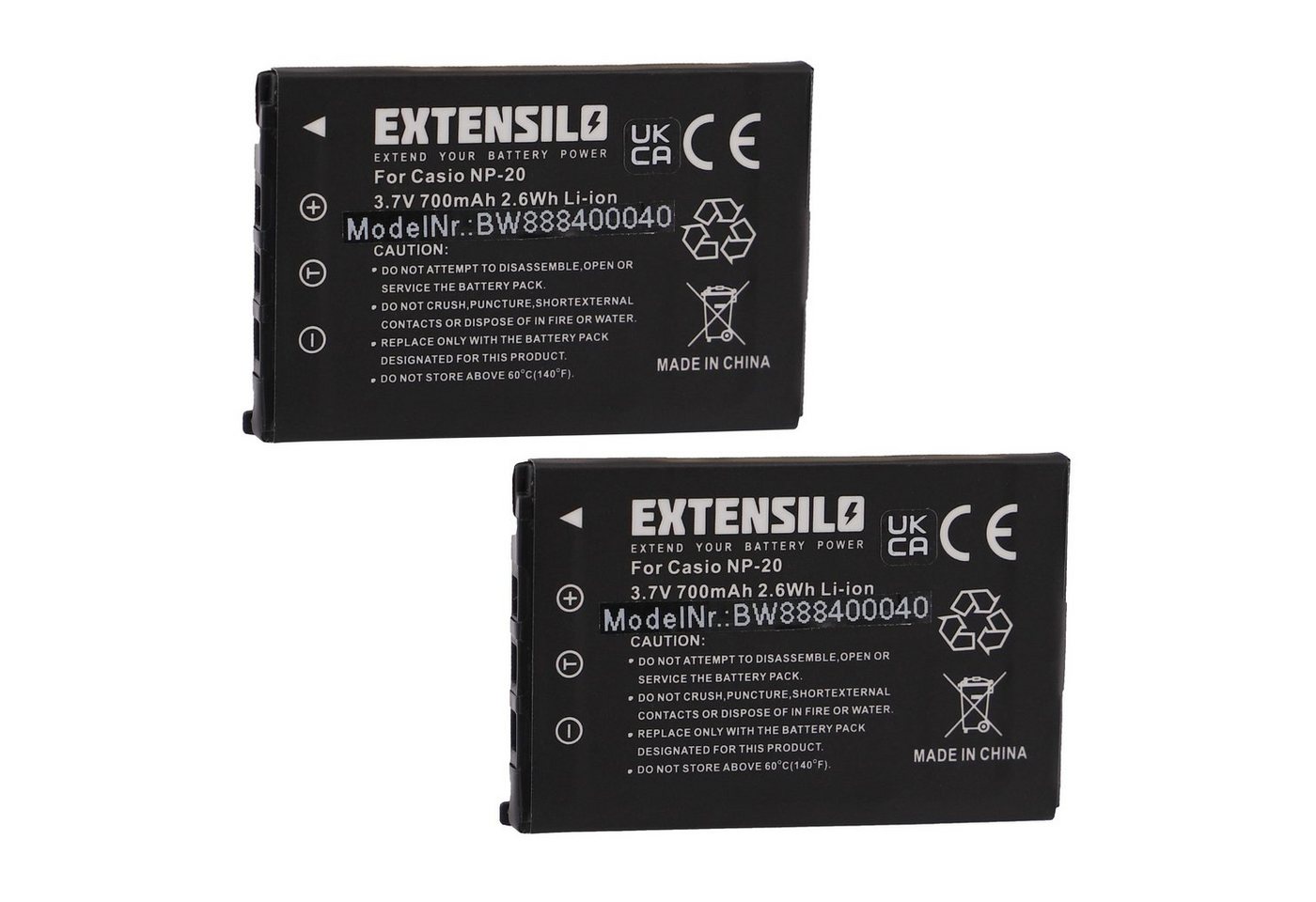 Extensilo passend für Easypix W510 Unterwasserkamera Kamera / Foto / Kamera-Akku Li-Ion 700 mAh von Extensilo