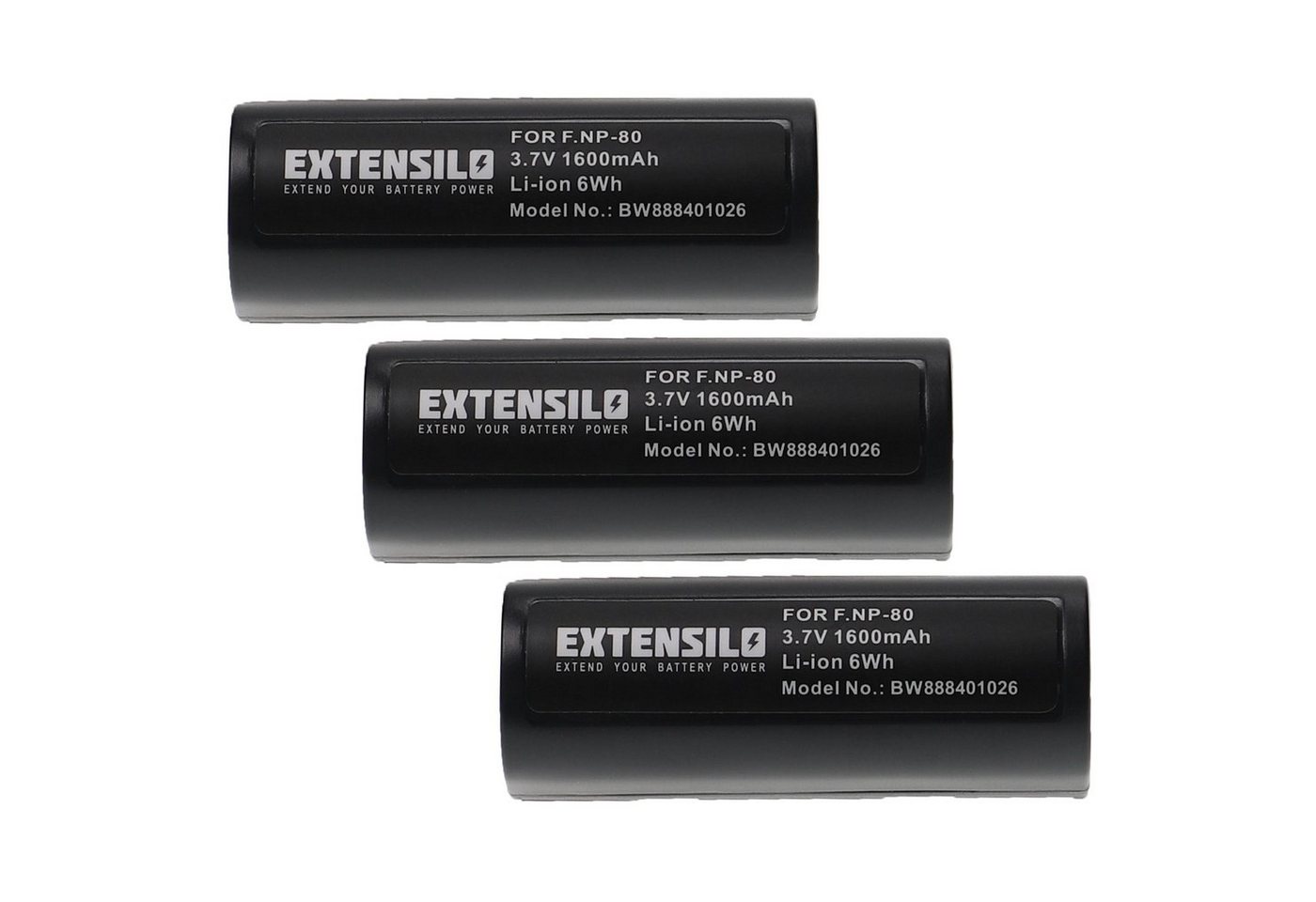 Extensilo passend für Fujifilm FinePix MX-6900, MX-6800 Digitalkamera / Kamera Kamera-Akku Li-Ion 1600 mAh von Extensilo