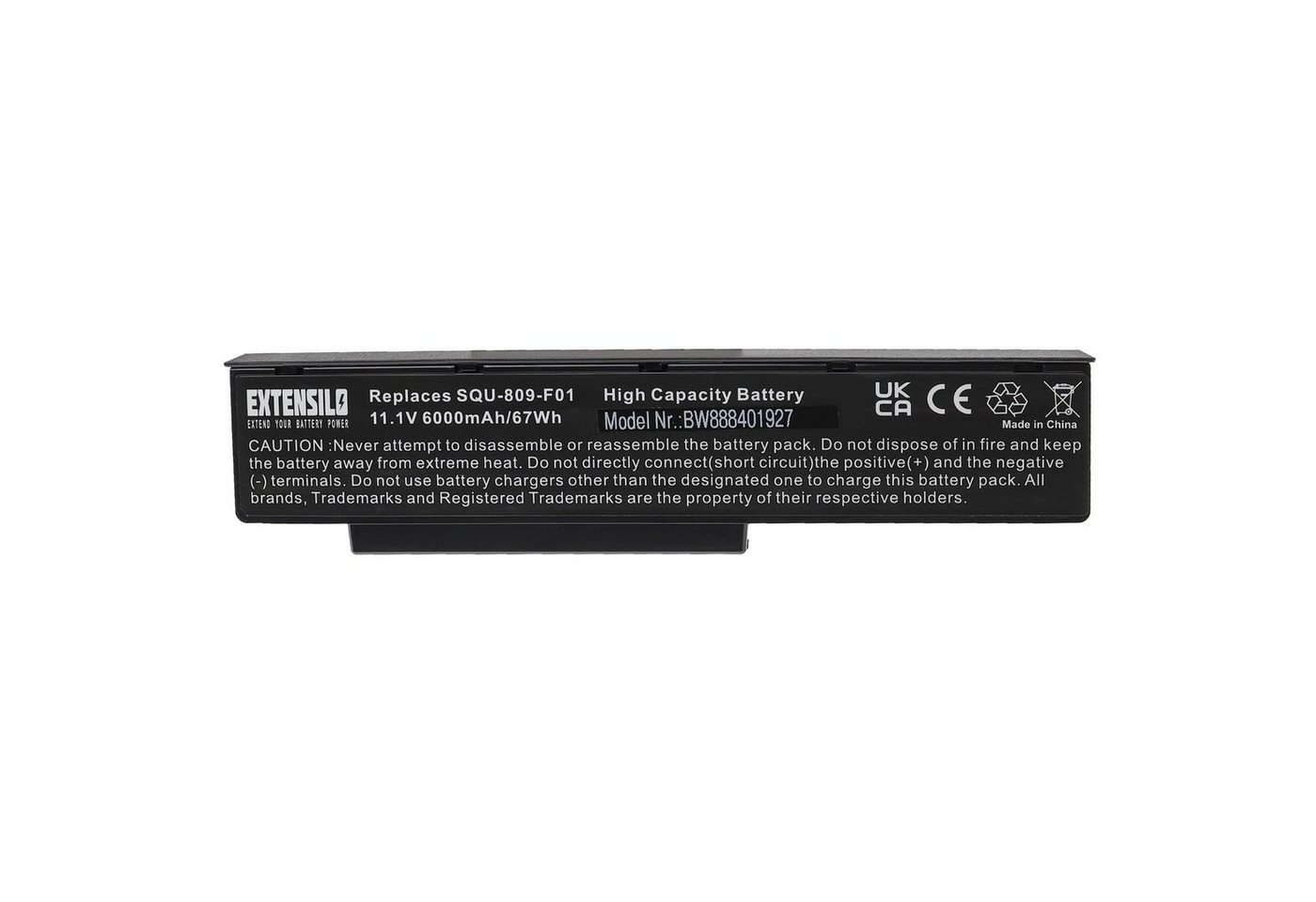 Extensilo kompatibel mit Fujitsu-Siemens Amilo Li3710, Pi3660, Pi3560, Li3910 Laptop-Akku Li-Ion 6000 mAh (11,1 V) von Extensilo