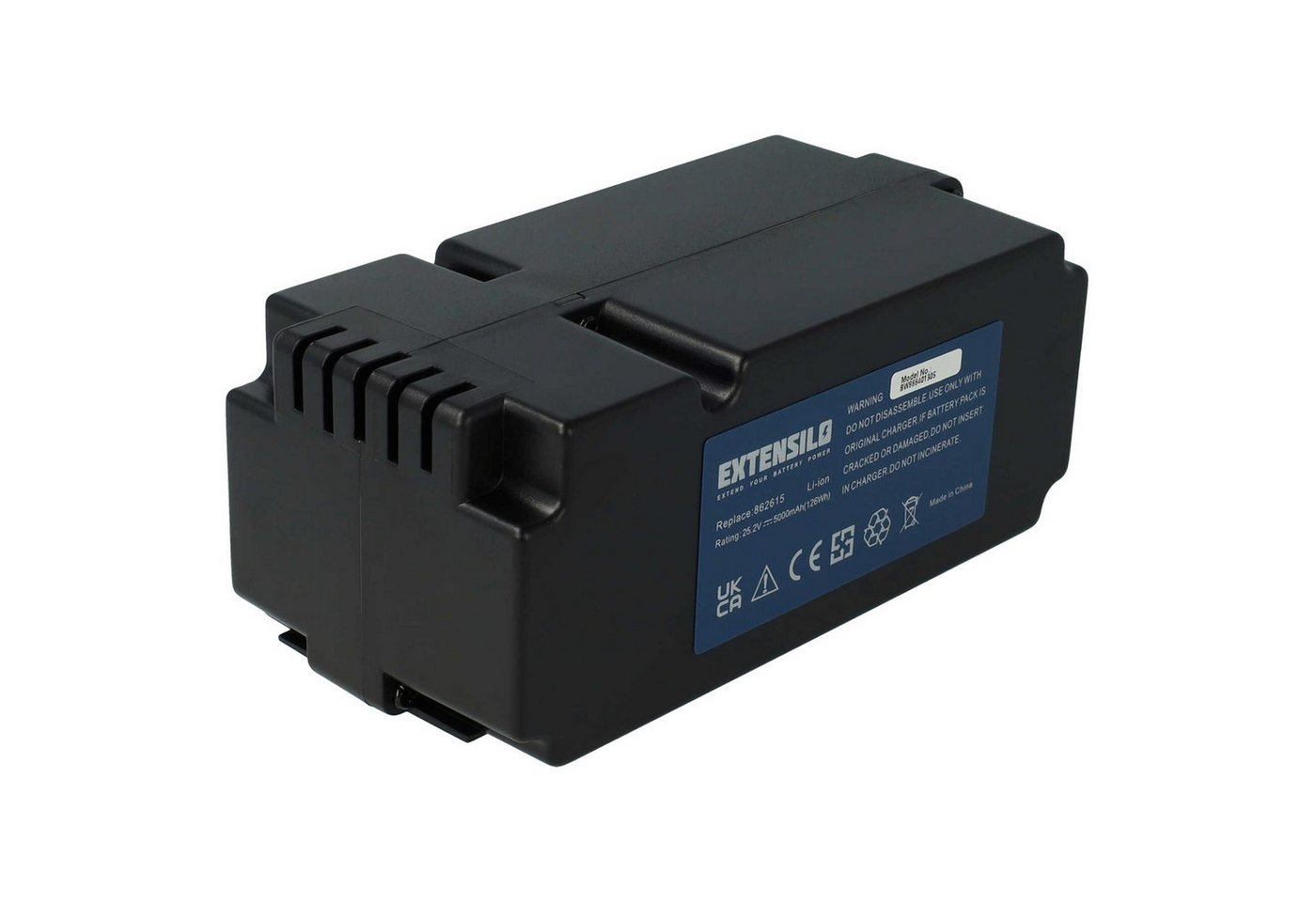 Extensilo passend für Power-G Easymow 6HD, 6HD-C, Easymow, SF600 ECO Rasenmäher Akku Li-Ion 5000 mAh von Extensilo
