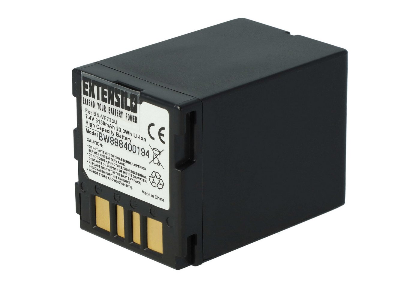 Extensilo passend für JVC GZ-MG77EK, GZ-MG77U Kamera / Camcorder Analog / Kamera-Akku Li-Ion 3150 mAh von Extensilo