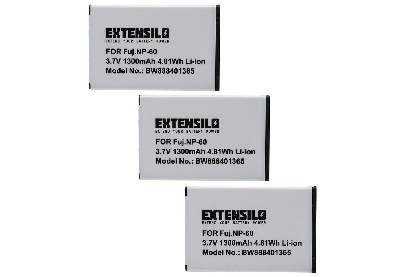 Extensilo kompatibel mit Jenoptik JD 3.3 x 4 ie Kamera-Akku Li-Ion 1300 mAh (3,7 V) von Extensilo