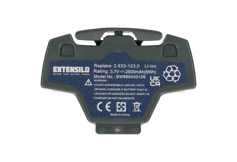 Extensilo passend für Kärcher 1.633-457.0, 1.633-459.0, 1.633-465.0, 1.633-461.0 Staubsauger-Akku Li-Ion 2500 mAh von Extensilo