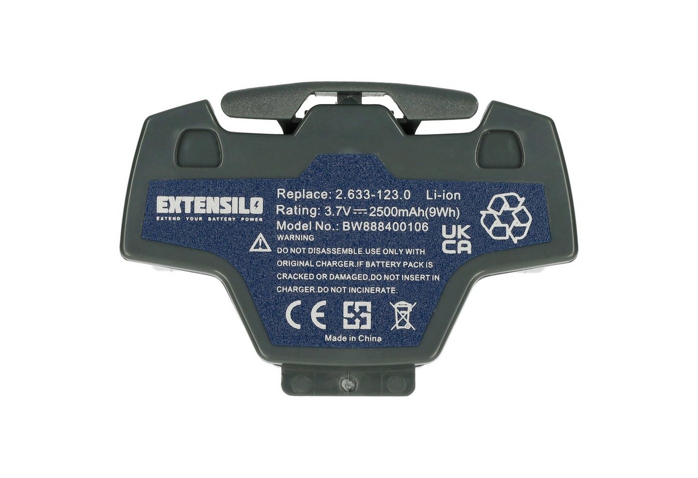 Extensilo passend für Kärcher WV70 Plus, WV Classic Fenstersauger (2500 mAh, 3,7 Staubsauger-Akku Li-Ion 2500 mAh von Extensilo