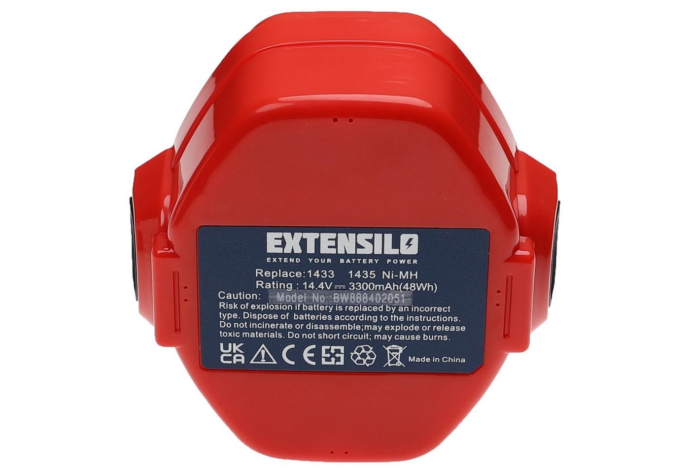 Extensilo passend für Makita ML140 Flashlight, JR140DWD, ML142 Flashlight, ML141 Akku NiMH 3300 mAh von Extensilo