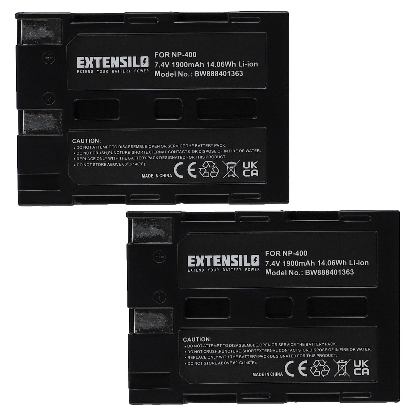 Extensilo passend für Minolta Dynax 7D, 5D Digitalkamera / Kamera (1900 mAh, 7,4 Kamera-Akku Li-Ion 1900 mAh von Extensilo