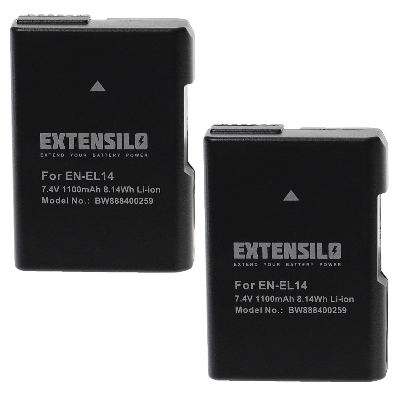 Extensilo kompatibel mit Nikon D5500, D5200, D5300, D5600 Kamera-Akku Li-Ion 1100 mAh (7,4 V) von Extensilo