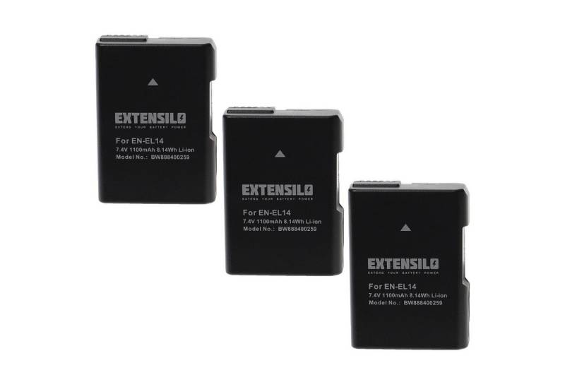 Extensilo passend für Nikon D5500, D5200, D5300, D5600 Digitalkamera / Kamera Kamera-Akku Li-Ion 1100 mAh von Extensilo