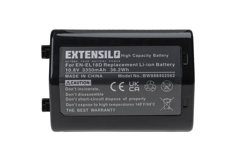 Extensilo passend für Nikon Z9, D6 Digitalkamera / Kamera (3350 mAh, 10,8 V, Kamera-Akku Li-Ion 3350 mAh von Extensilo