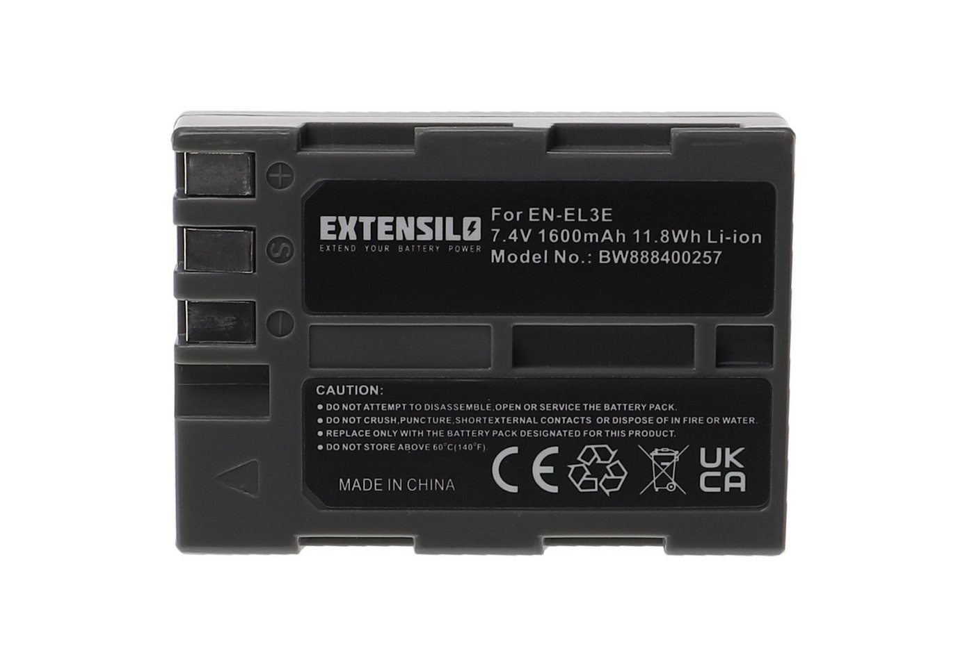 Extensilo passend für Nikon DSLR D700 Digitalkamera / Kamera (1600 mAh, 7,4 V, Kamera-Akku Li-Ion 1600 mAh von Extensilo