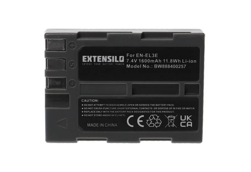 Extensilo kompatibel mit Nikon DSLR D700 Kamera-Akku Li-Ion 1600 mAh (7,4 V) von Extensilo