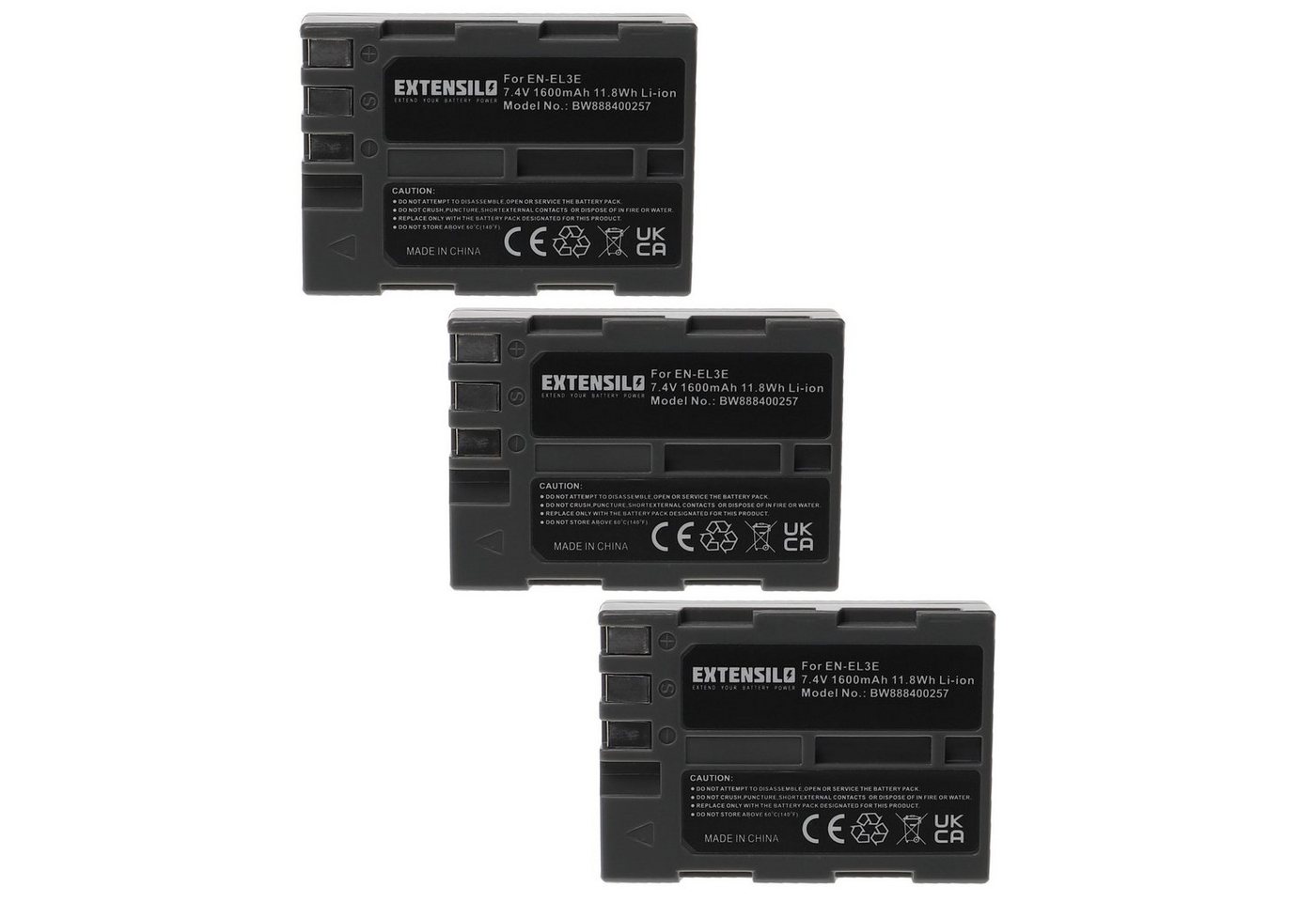 Extensilo passend für Nikon DSLR D700 Digitalkamera / Kamera (1600 mAh, 7,4 V, Kamera-Akku Li-Ion 1600 mAh von Extensilo
