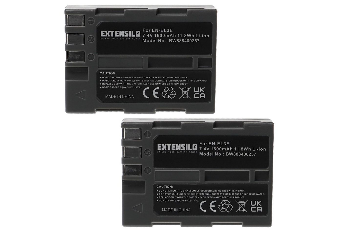Extensilo passend für Nikon DSLR D700 Digitalkamera / Kamera (1600 mAh, 7,4 V, Kamera-Akku Li-Ion 1600 mAh von Extensilo