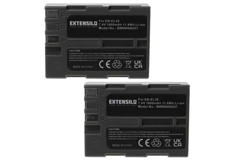 Extensilo passend für Nikon DSLR D700 Digitalkamera / Kamera (1600 mAh, 7,4 V, Kamera-Akku Li-Ion 1600 mAh von Extensilo