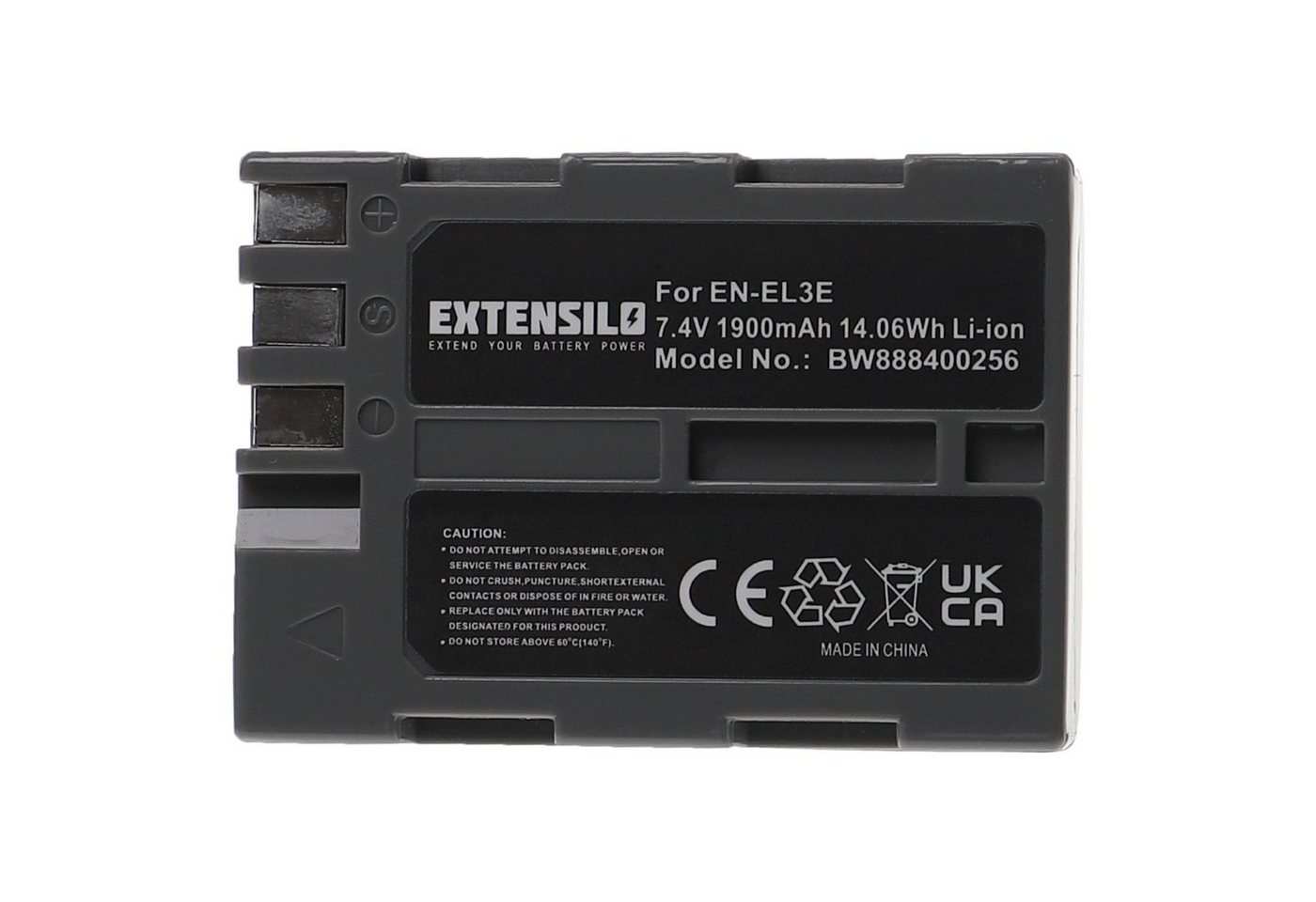 Extensilo passend für Nikon DSLR D700 Digitalkamera / Kamera (1900 mAh, 7,4 V, Kamera-Akku Li-Ion 1900 mAh von Extensilo