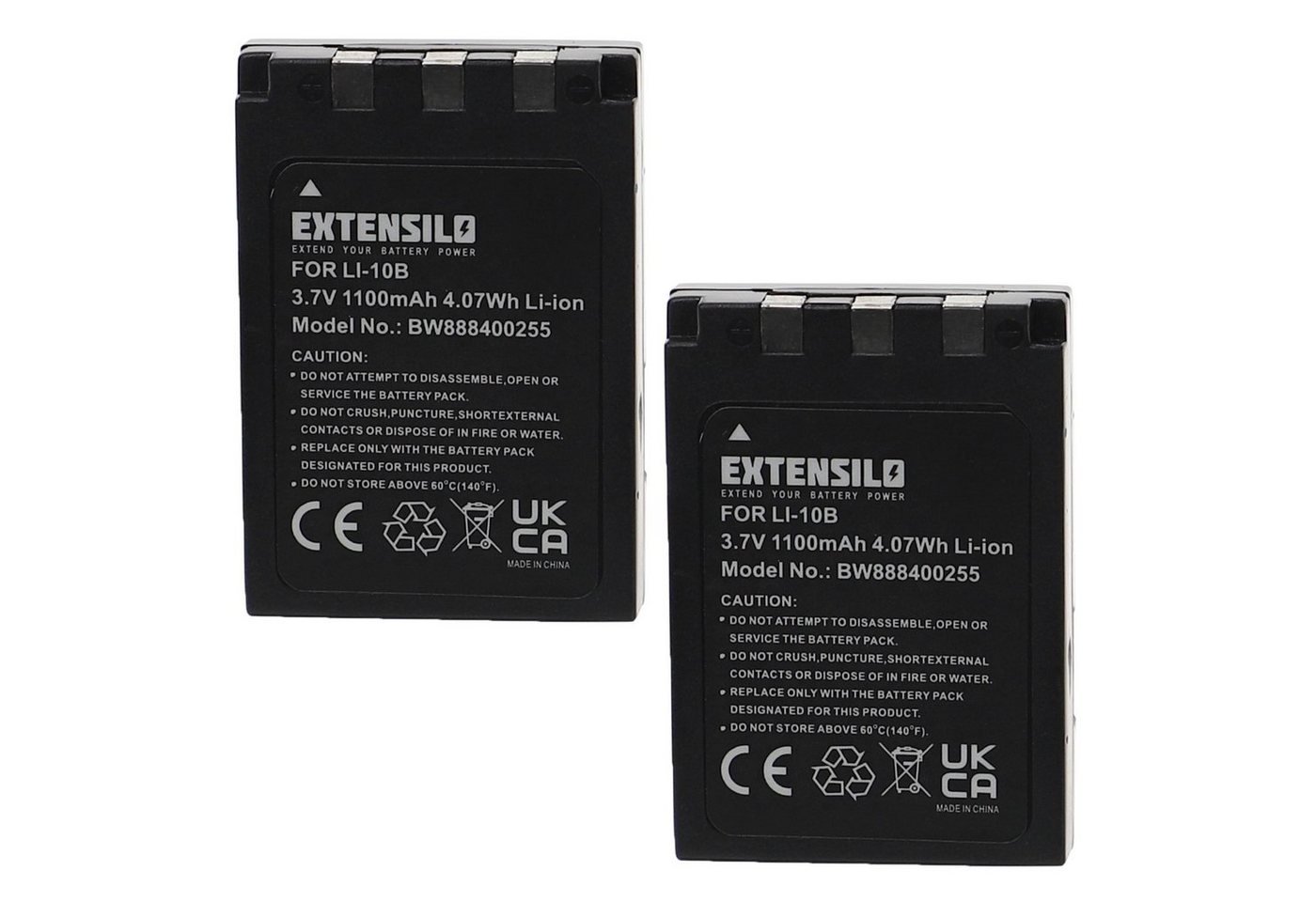 Extensilo passend für Olympus u800 Digital, u500 Digital, u600 Digital, u810-40 Kamera-Akku Li-Ion 1100 mAh von Extensilo
