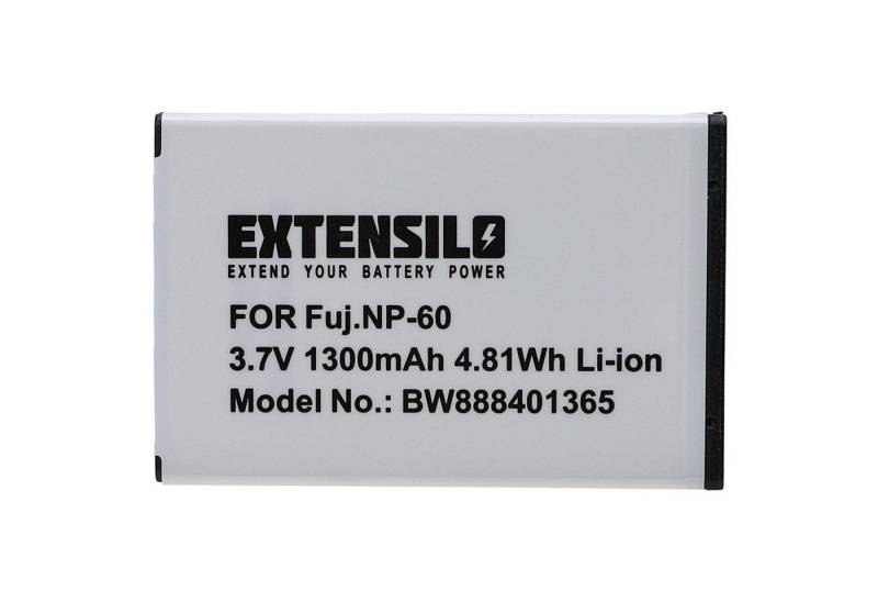 Extensilo passend für Polaroid DVC-00725F Digitalkamera / Kamera (1300 mAh, 3,7 Kamera-Akku Li-Ion 1300 mAh von Extensilo