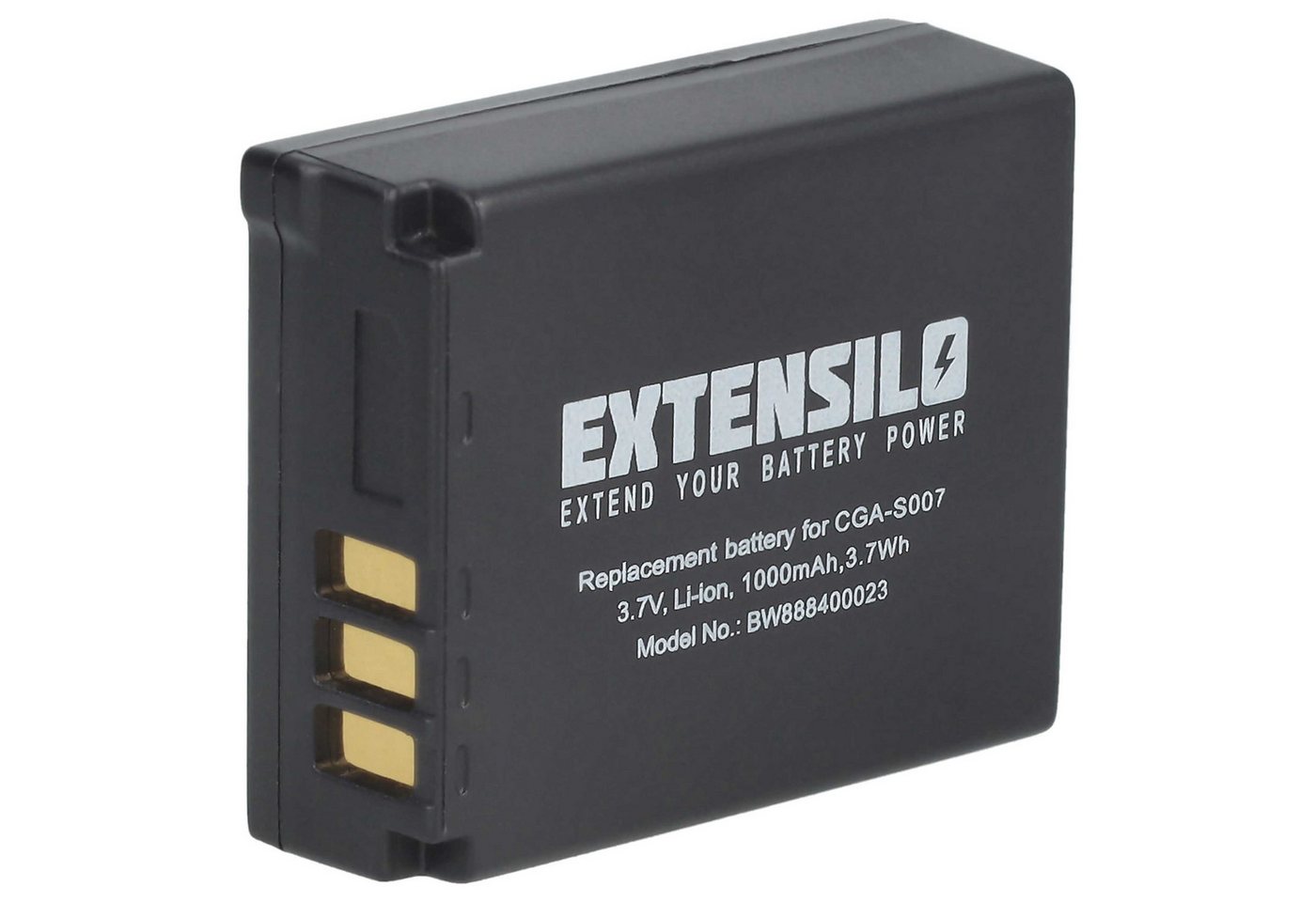 Extensilo passend für Panasonic Lumix DMC-TZ4, DMC-TZ3, DMC-TZ11, DMC-TZ5, Kamera-Akku Li-Ion 1000 mAh von Extensilo