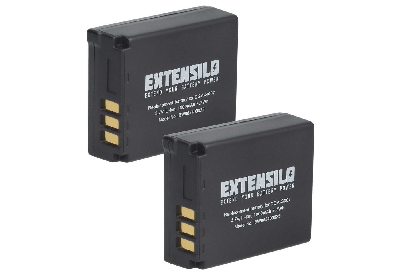Extensilo passend für Panasonic Lumix DMC-TZ4, DMC-TZ3, DMC-TZ11, DMC-TZ5, Kamera-Akku Li-Ion 1000 mAh von Extensilo