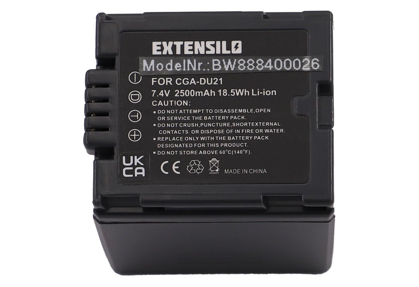 Extensilo passend für Panasonic NV-GS250, NV-GS230, NV-GS30, NV-GS280, NV-GS27, Kamera-Akku Li-Ion 2500 mAh von Extensilo