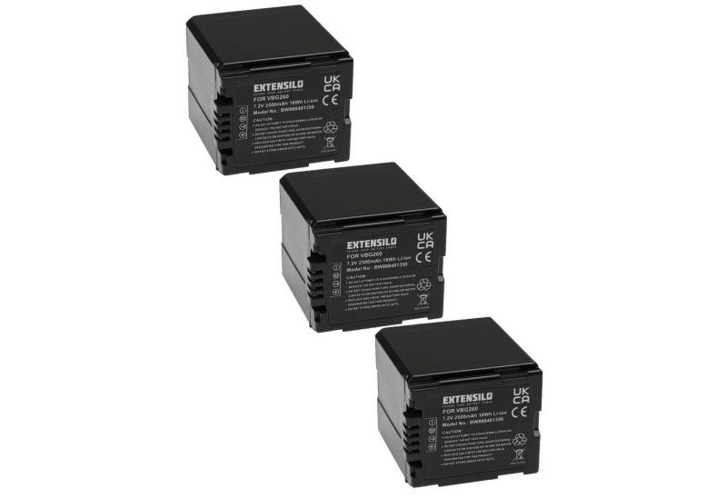 Extensilo passend für Panasonic VDR-D50, VDR-D310 Digitalkamera / Kamera / Kamera-Akku Li-Ion 2500 mAh von Extensilo
