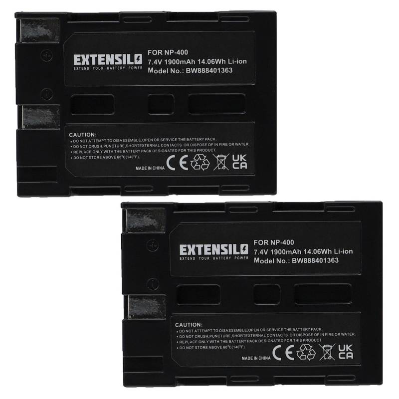 Extensilo passend für Pentax K10D, K20D Digitalkamera / Kamera (1900 mAh, 7,4 V, Kamera-Akku Li-Ion 1900 mAh von Extensilo