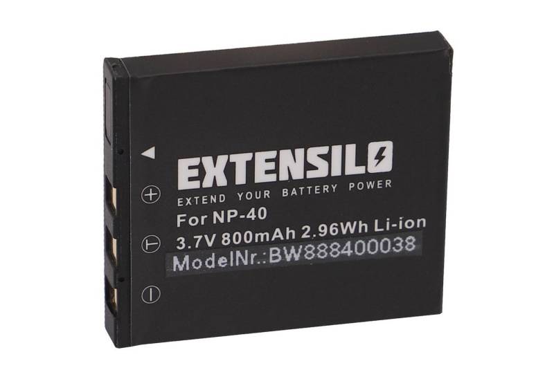 Extensilo kompatibel mit Pentax Optio SVi, SV, X, W20, W10, T20, T10, WPi, WP Kamera-Akku Li-Ion 800 mAh (3,7 V) von Extensilo
