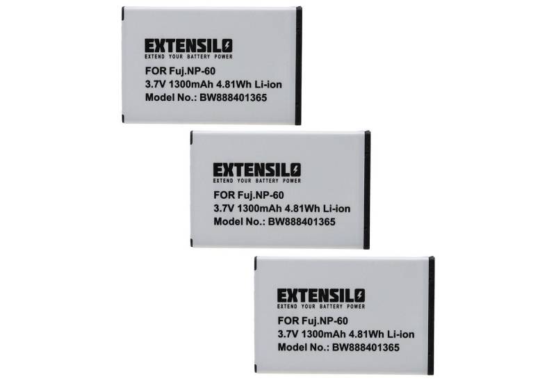 Extensilo kompatibel mit Polaroid DVC-00725F Kamera-Akku Li-Ion 1300 mAh (3,7 V) von Extensilo