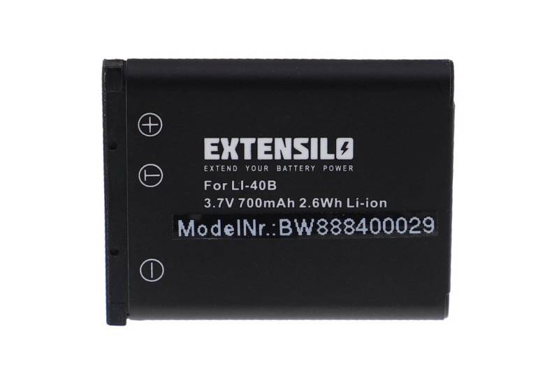 Extensilo kompatibel mit Polaroid T831, T730, T833, T1455, T370, Q20, Q40, T1032 Kamera-Akku Li-Ion 700 mAh (3,7 V) von Extensilo