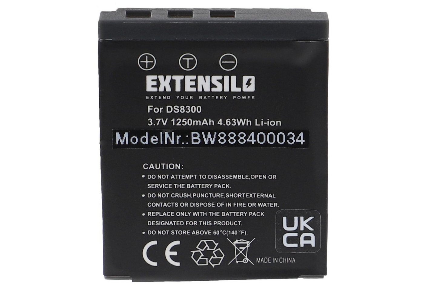 Extensilo passend für Premier DS8330 Kamera / Foto / Kompaktkamera (1250 mAh, Kamera-Akku Li-Ion 1250 mAh von Extensilo