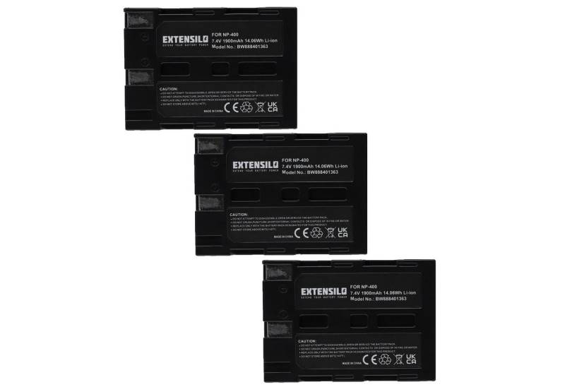 Extensilo passend für Samsung GX-20, GX-10 Digitalkamera / Kamera (1900 mAh, 7,4 Kamera-Akku Li-Ion 1900 mAh von Extensilo