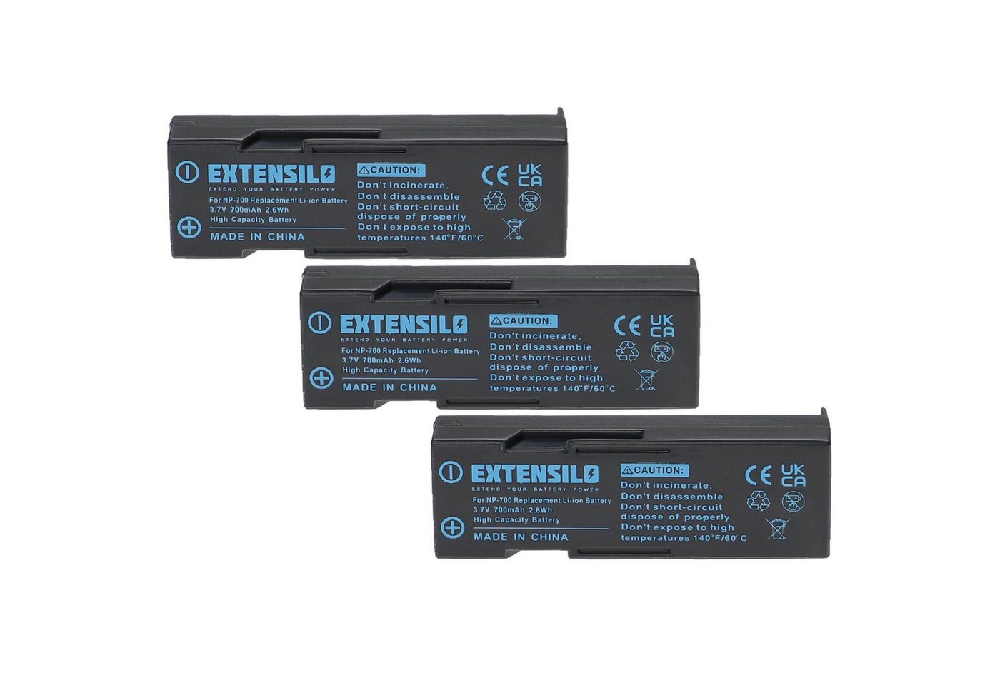 Extensilo kompatibel mit Sanyo Xacti VPC-A5 Kamera-Akku Li-Ion 700 mAh (3,7 V) von Extensilo