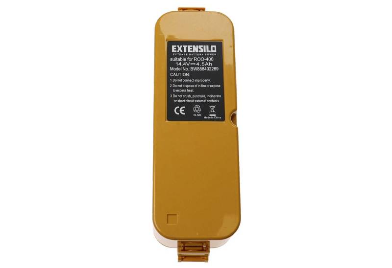 Extensilo passend für Sichler NC-3338, PCR-2350 LX, NC-3337, PCR-1350 L, Staubsauger-Akku NiMH 4500 mAh von Extensilo