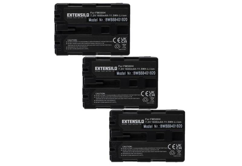Extensilo passend für Sony Alpha ILCA-77M2, SLT-A57K, ILCA-77M2M, DSLR-A850Q, Kamera-Akku Li-Ion 1600 mAh von Extensilo