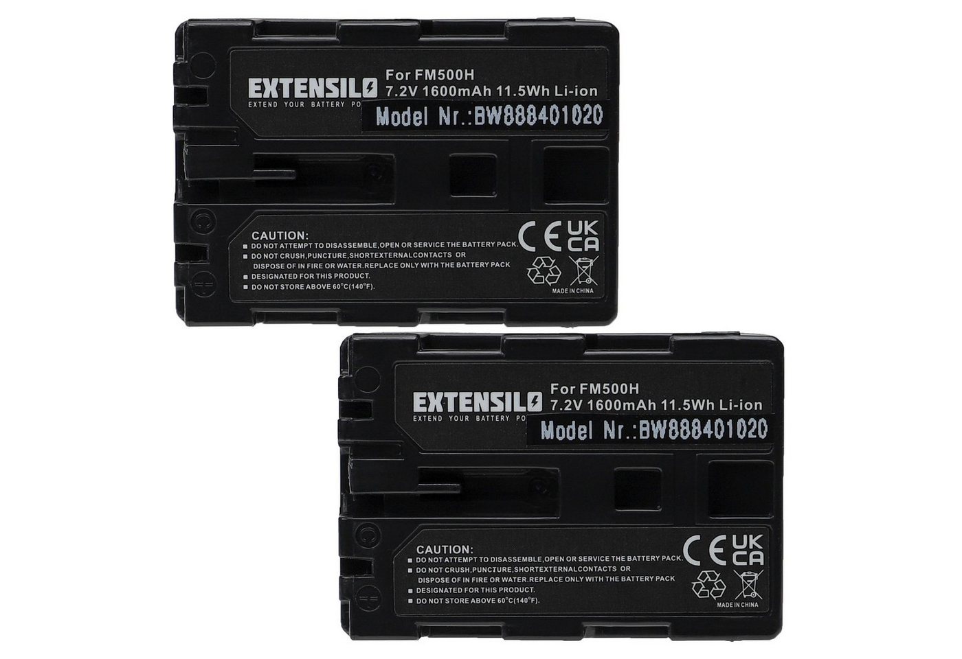 Extensilo passend für Sony Alpha SLT-A77VQ, SLT-A99, SLT-A99V Digitalkamera / Kamera-Akku Li-Ion 1600 mAh von Extensilo