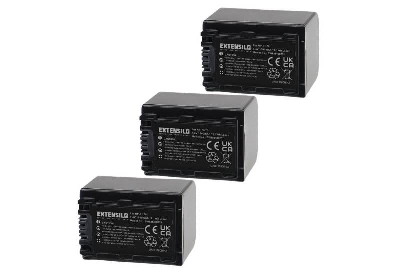 Extensilo passend für Sony DCR-HC41, DCR-HC43E, DCR-HC42, DCR-HC45E, DCR-HC44E, Kamera-Akku Li-Ion 1500 mAh von Extensilo