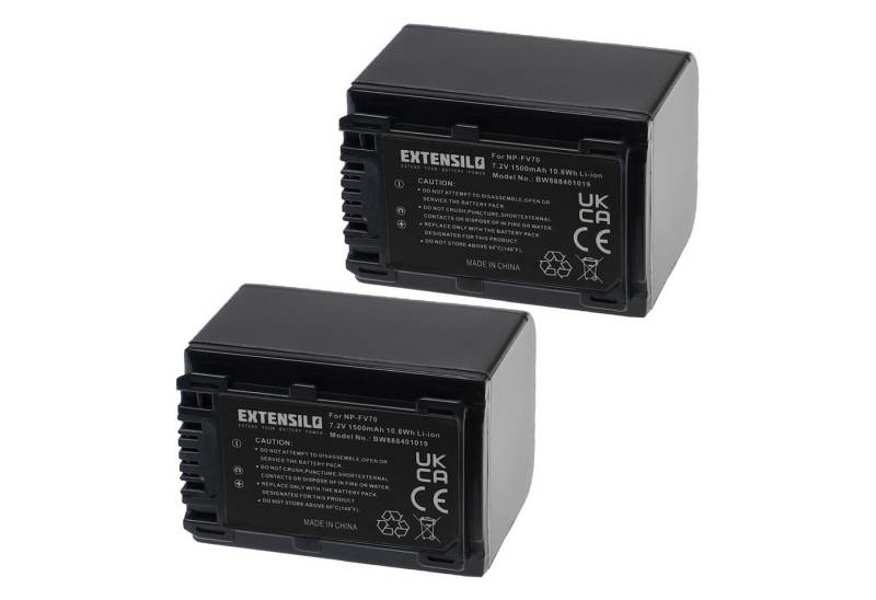 Extensilo passend für Sony DCR-HC85E, DCR-HC51E, DCR-HC94E, DCR-HC96E, Kamera-Akku Li-Ion 1500 mAh von Extensilo