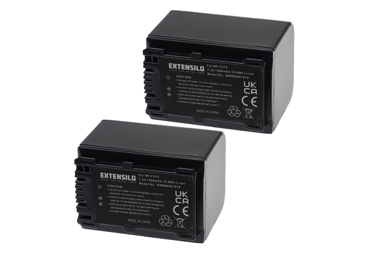 Extensilo passend für Sony DEV-50V, FDR-AX100E, DSC-HX1, DSLR-A330, DSLR-A230, Kamera-Akku Li-Ion 1500 mAh von Extensilo