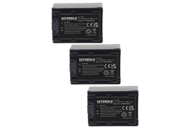 Extensilo passend für Sony DEV-50V, FDR-AX100E, DSC-HX1, DSLR-A330, DSLR-A230, Kamera-Akku Li-Ion 1640 mAh von Extensilo