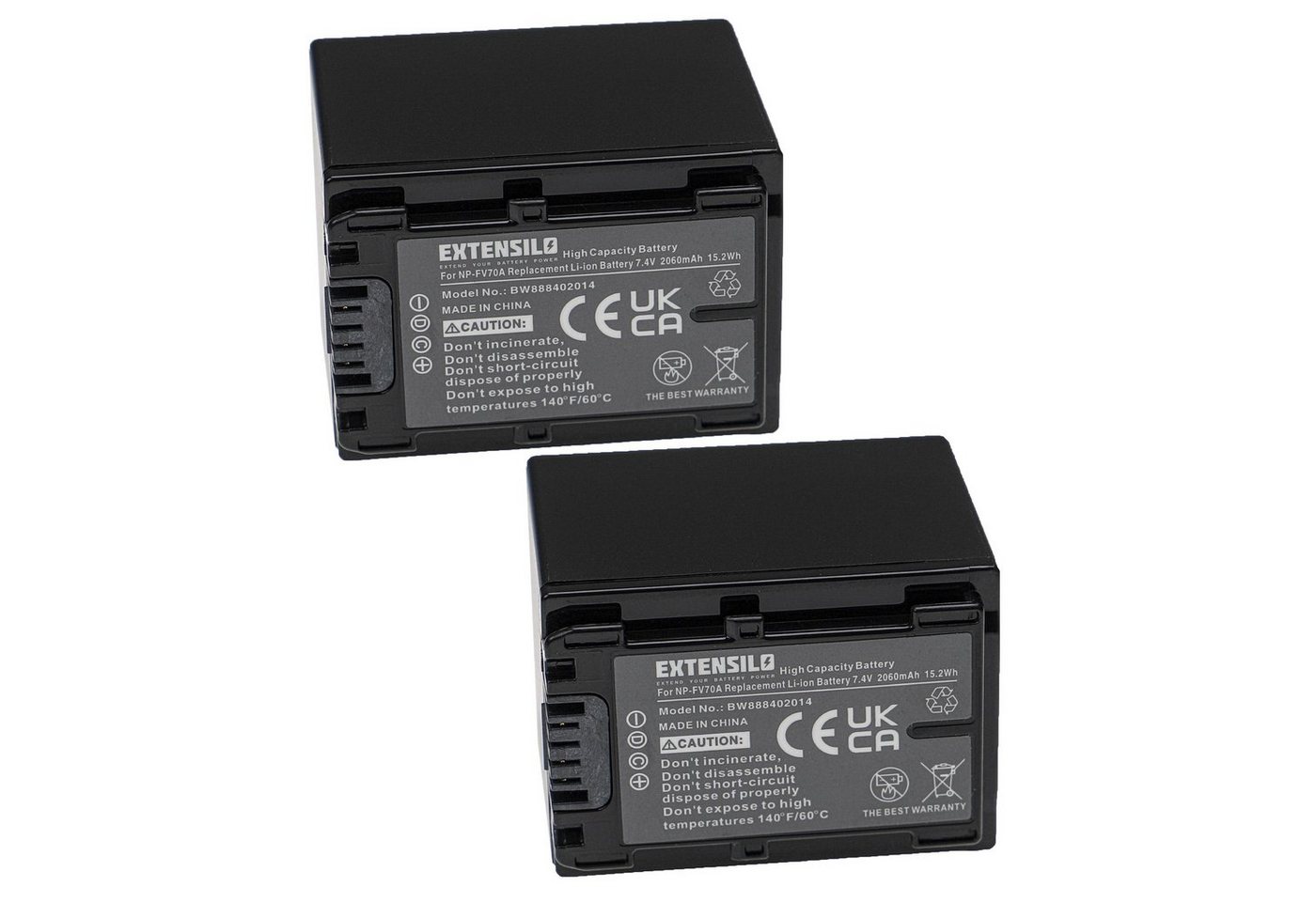 Extensilo passend für Sony HDR-CX360VE, HDR-CX505VE, HDR-CX410VE, HDR-CX520E, Kamera-Akku Li-Ion 2060 mAh von Extensilo