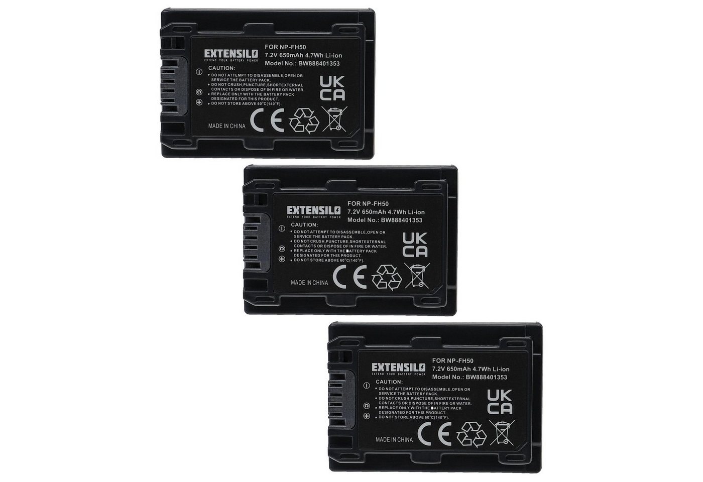 Extensilo passend für Sony HDR-XR520VE, HXR-MC1P Digitalkamera / Kamera / Kamera-Akku Li-Ion 650 mAh von Extensilo