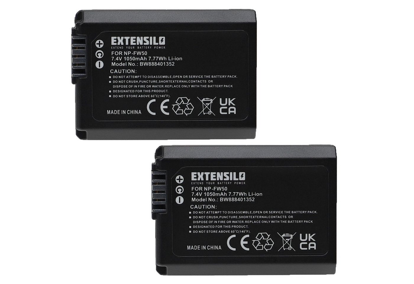 Extensilo passend für Sony Smartshot ILCE-QX1 Digitalkamera / Kamera (1050 mAh, Kamera-Akku Li-Ion 1050 mAh von Extensilo