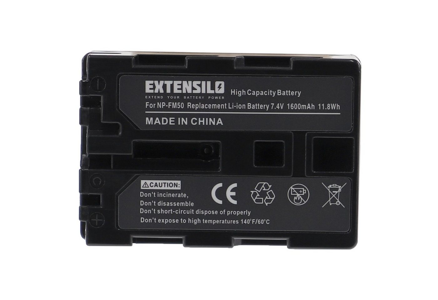 Extensilo passend für Trotec IC120, IC60, IC100, IC80 Kamera / Camcorder Analog Kamera-Akku Li-Ion 1600 mAh von Extensilo