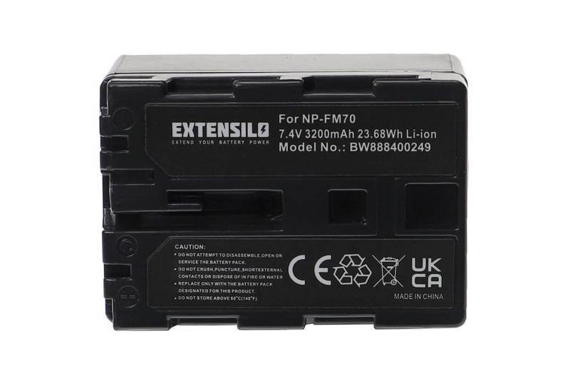 Extensilo kompatibel mit Sony Video Walkman GV-D1000 Kamera-Akku Li-Ion 3200 mAh (7,4 V) von Extensilo
