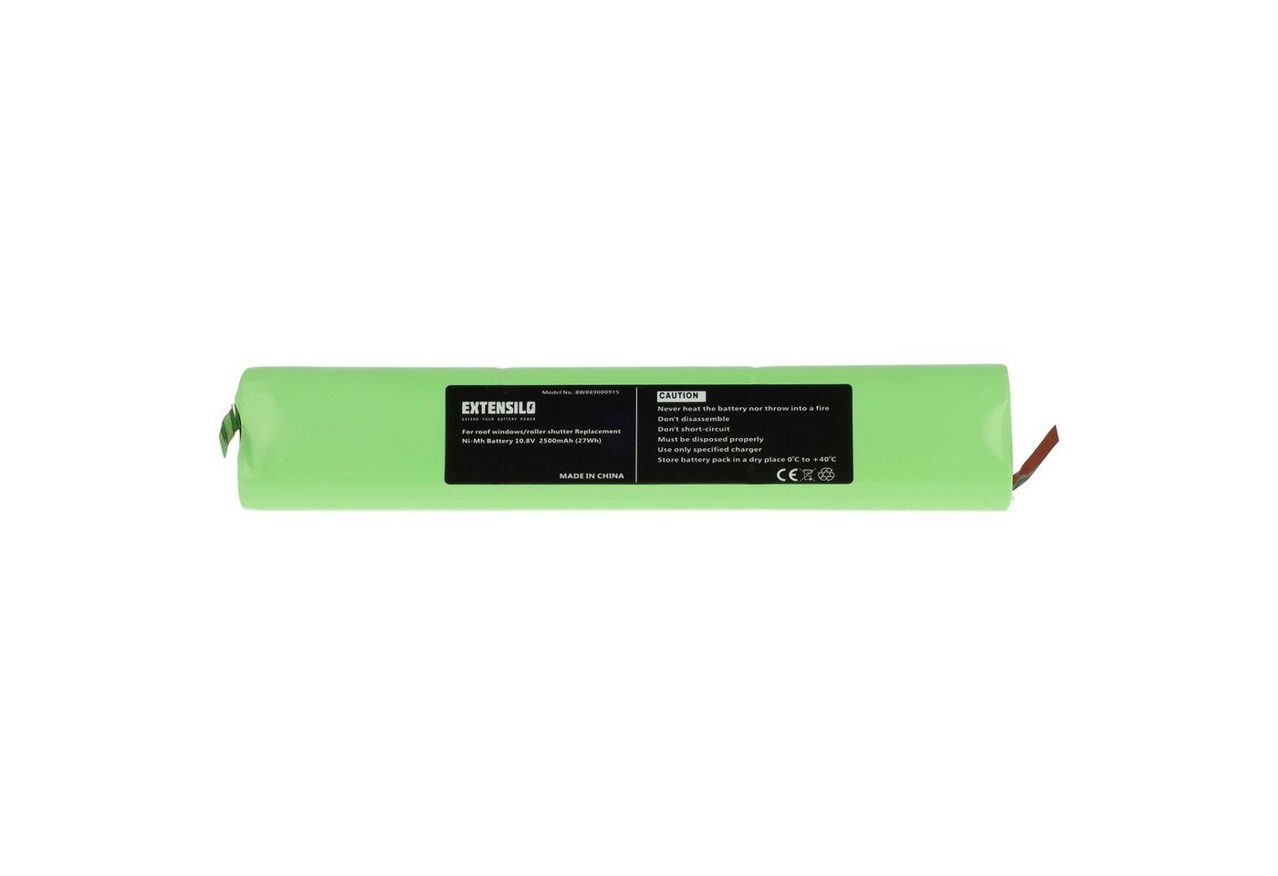 Extensilo passend für Velux Rollladen- & Torantrieb (2500 mAh, 10,8 V, NiMH) Akku NiMH 2500 mAh von Extensilo