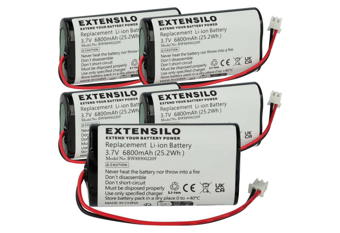 Extensilo passend für Weilburg Lampe (6800 mAh, 3,7 V, Li-Ion) Akku Li-Ion 6800 mAh von Extensilo