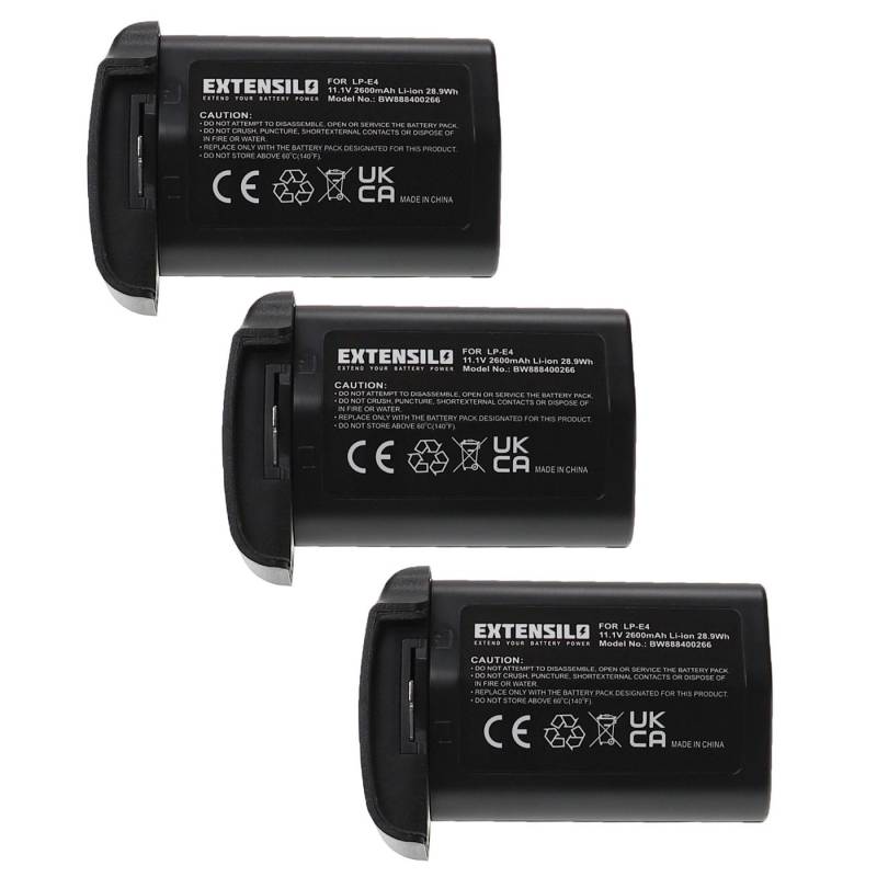 Extensilo passend für Canon MT-24EX Blitzgerät / Digitalkamera / Kamera (2600 Kamera-Akku Li-Ion 2600 mAh von Extensilo