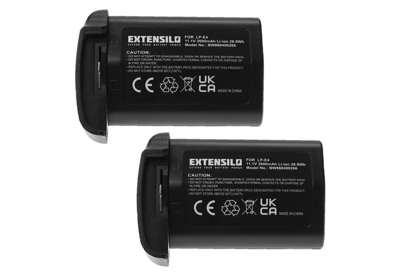 Extensilo passend für Canon MT-24EX Blitzgerät / Digitalkamera / Kamera (2600 Kamera-Akku Li-Ion 2600 mAh von Extensilo