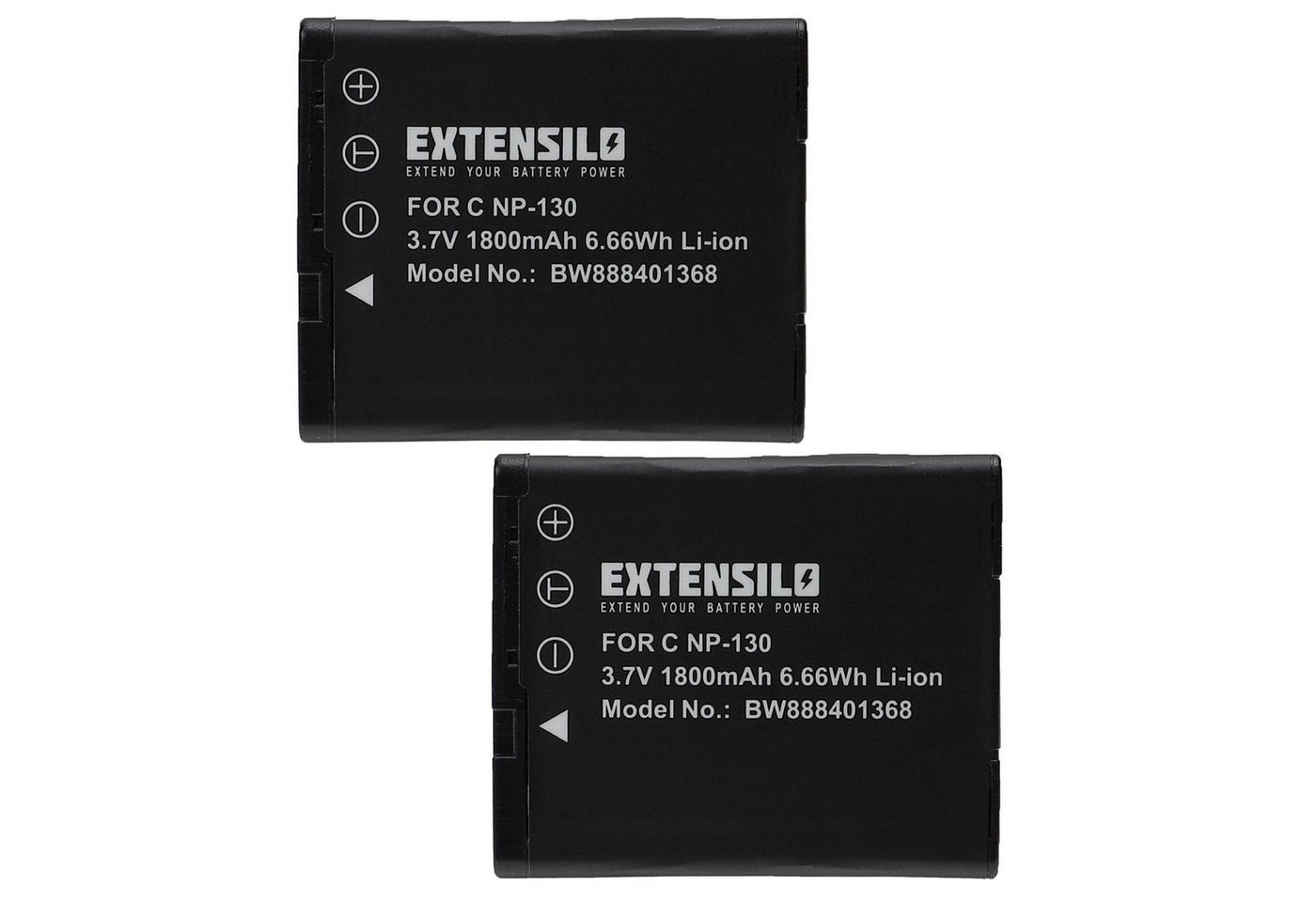 Extensilo passend für Casio Exilim EX-ZR200, EX-ZR100, EX-H30, EX-ZR300 Kamera / Foto Digitalkamera (1800mAh, 3,7V, Li-Ion) Kamera-Akku 1800 mAh von Extensilo