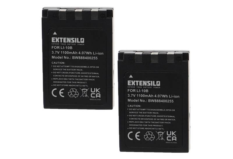 Extensilo passend für Olympus Stylus 800-25 Digital, C-50, 810, 600 Digital, 800 Kamera-Akku Li-Ion 1100 mAh von Extensilo